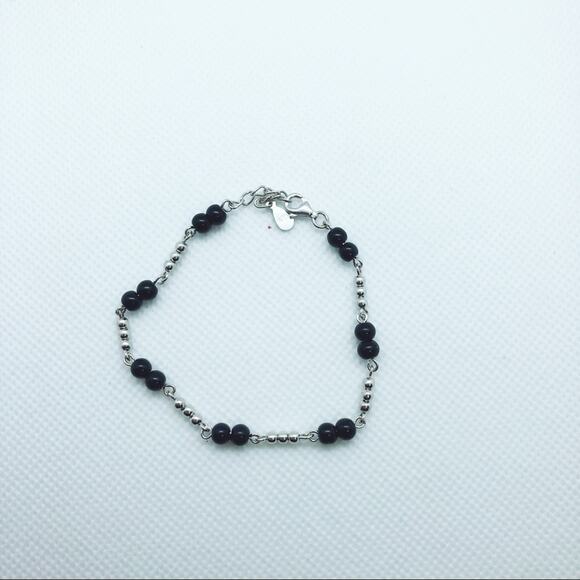 Sterling Silver with Black Beans Bracelet - Picture 2 of 6